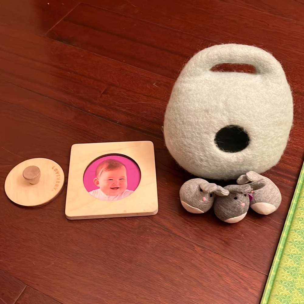 Lovevery bunny toy and puzzle